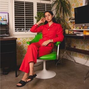 Big Bud Press Long Sleeve Red Jumpsuit - Size S